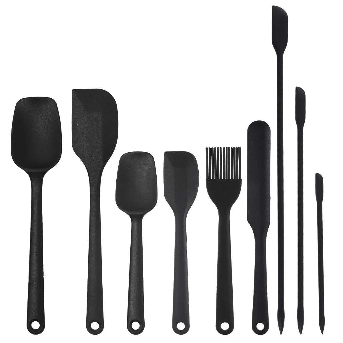 Conjunto de Utensílios de Silicone para Assar 6 peças / 9 peças Raspador de Creme, Pincel de Óleo, Resistente ao Calor, Grau Alimentício, Utensílios para Churrasco e Cozinha