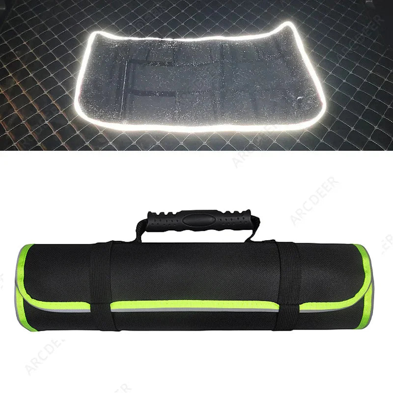 Roll Up Tool Bag Organizer 22 Pouches Compact Portable Tool Storage Bag Waterproof Small Tool Bag for Car Mechanic Electrician