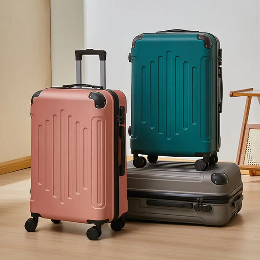 Mala de 20/24 polegadas com Rodas Universais e Cadeado de Combinação, Mala de Viagem de Grande Capacidade