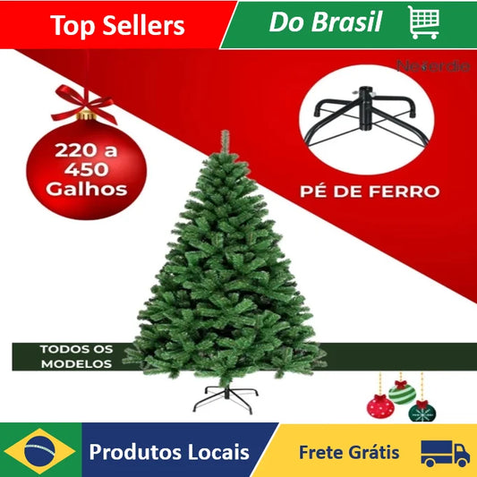 Árvore de Natal Verde 120cm/150cm/180cm. Decoração de Natal Árvore de Pinheiro Premium
