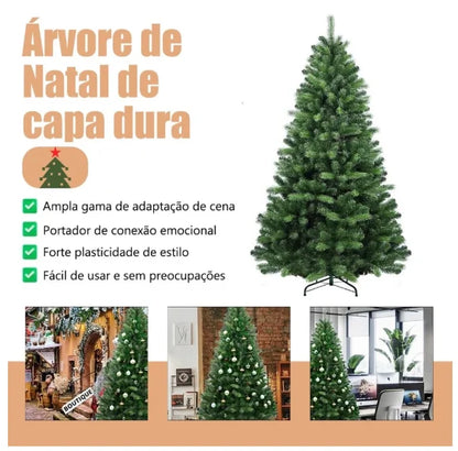 Árvore de Natal Verde 120cm/150cm/180cm. Decoração de Natal Árvore de Pinheiro Premium