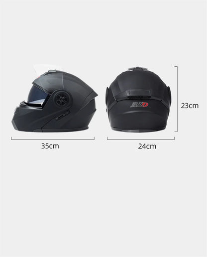 Capacete Modular com Duas Lentes BLD para Motocicleta, Seguro, Rebatível, Capacetes Profissionais de Motocross e Corrida, Capacete Integral para Moto