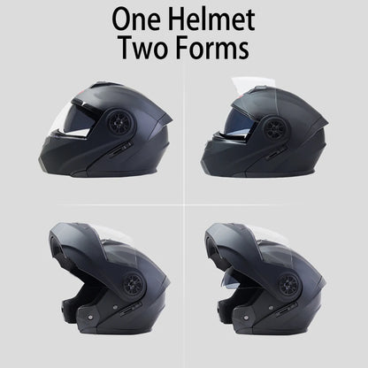 Capacete Modular com Duas Lentes BLD para Motocicleta, Seguro, Rebatível, Capacetes Profissionais de Motocross e Corrida, Capacete Integral para Moto