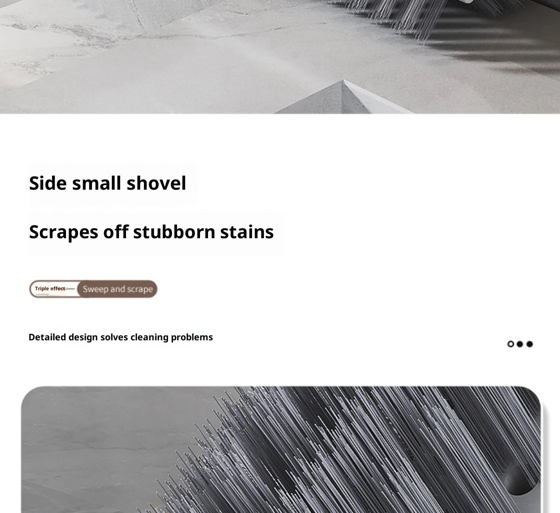 Escova de Limpeza com Cabo Longo Ajustável Escalável Multifuncional para Banheiro, Limpeza de Piso, Raspador de Silicone, Vassoura Mágica, Limpador de Vidros