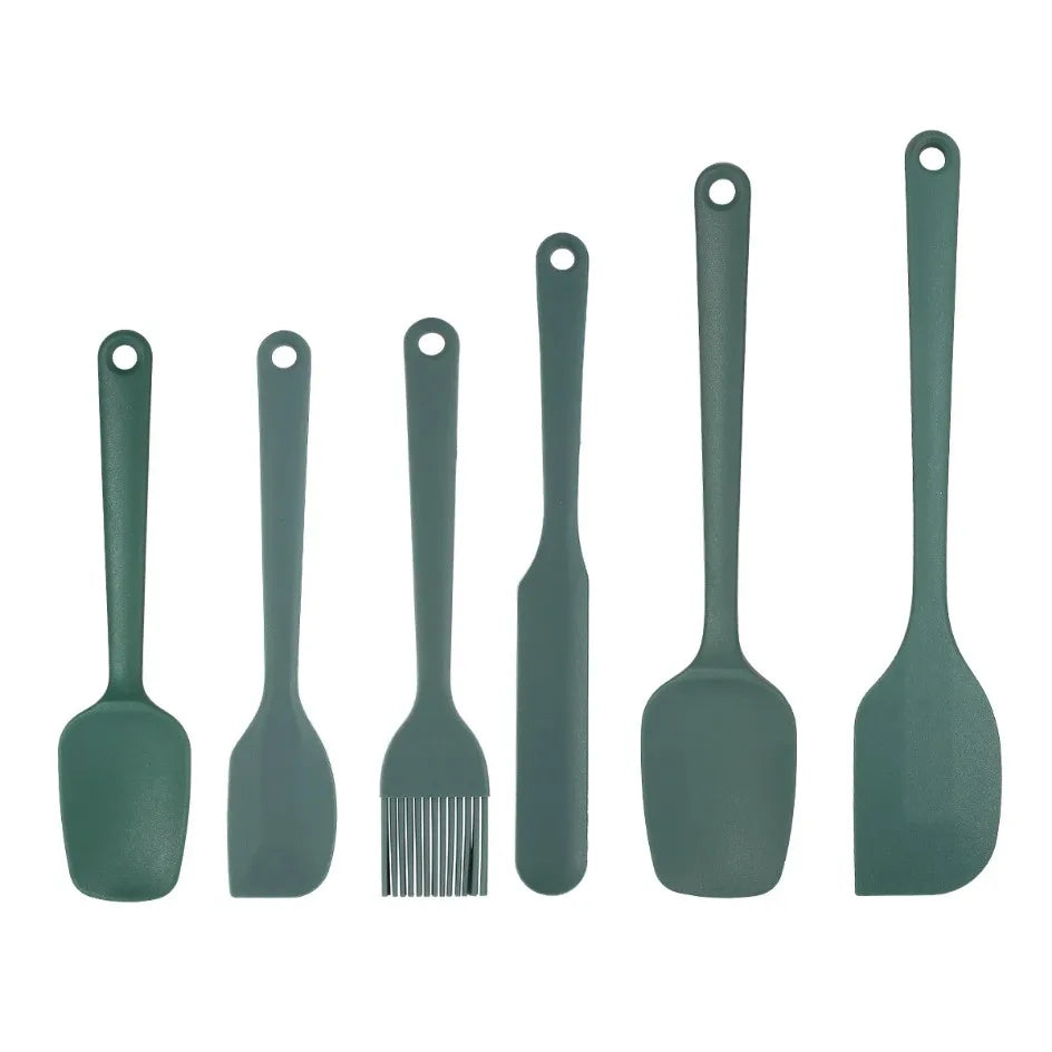 Conjunto de Utensílios de Silicone para Assar 6 peças / 9 peças Raspador de Creme, Pincel de Óleo, Resistente ao Calor, Grau Alimentício, Utensílios para Churrasco e Cozinha
