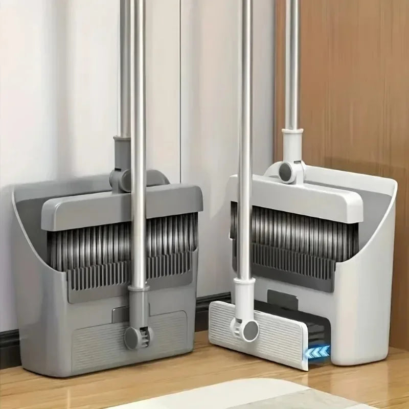 Vassoura pá escova 3 em 1 dobrável de cerdas macias duráveis e antiaderentes 2025