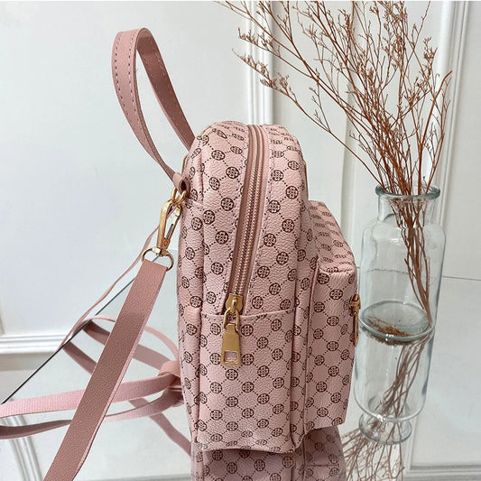Polka Dot Women Backpack 2025 Fashion PU Leather Large Capacity Bookbag Casual Print Daypack For School College Girls