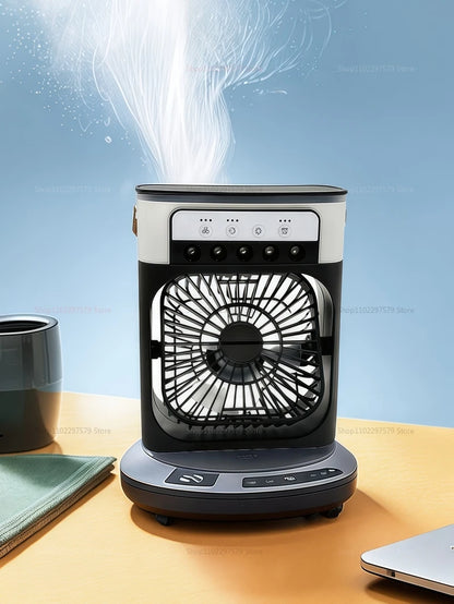 Portable Small Air Cooler Fan with LED Night Light Humidifier Portable Air Conditioner for Home Office Bedroom Personal Cooler