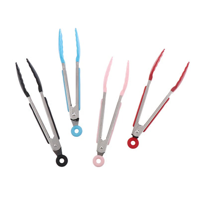 Pegador de Silicone para Churrasco, Cozinha, Salada, Pão, Pegador Antiaderente para Churrasco, Clipes e Grampos de Aço Inoxidável, Ferramentas e Gadgets