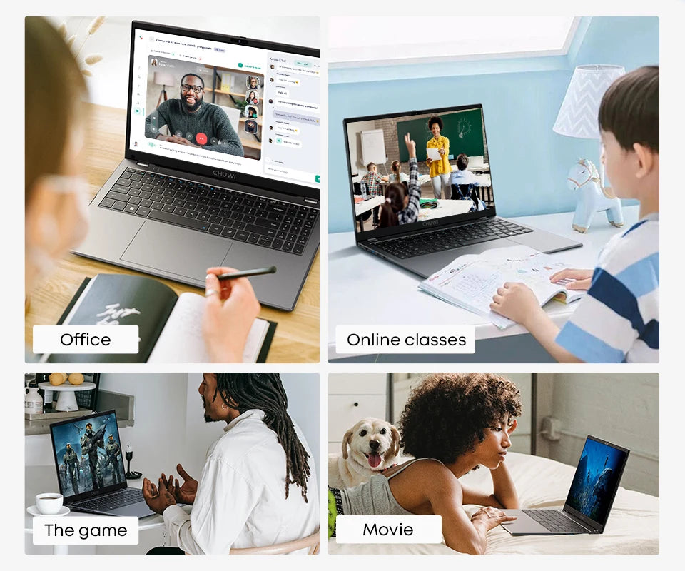 Notebook CHUWI GemiBook Plus 15,6'' 16GB RAM 512GB SSD Computador Windows 11 Laptop 12ª Geração Intel Alder Lake N150 / N100