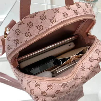 Classic floral material backpack for women, fashionable student backpack for women, daily shopping bag for women