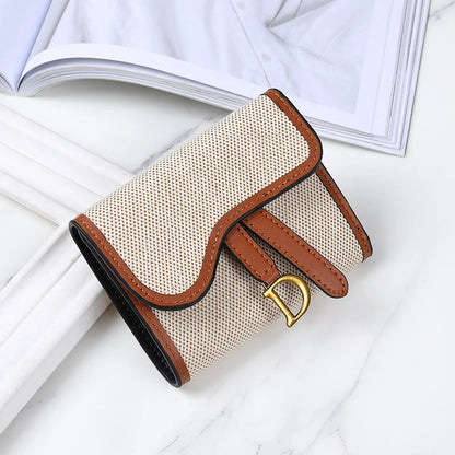 Carteira Feminina Estilo Vintage Novo Modelo Bolsa de Moedas com D-clip Multiuso Grande Capacidade Porta Cartão e Moedas para Comércio Internacional