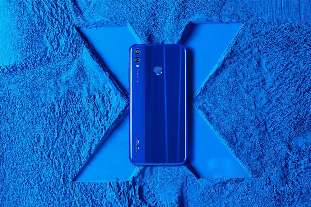 Smartphone HONOR 8X Firmware Global CPU Haisi Qilin 710 Tela de 6,5 polegadas Câmera traseira de 20MP Reconhecimento de impressão digital Telefone usado