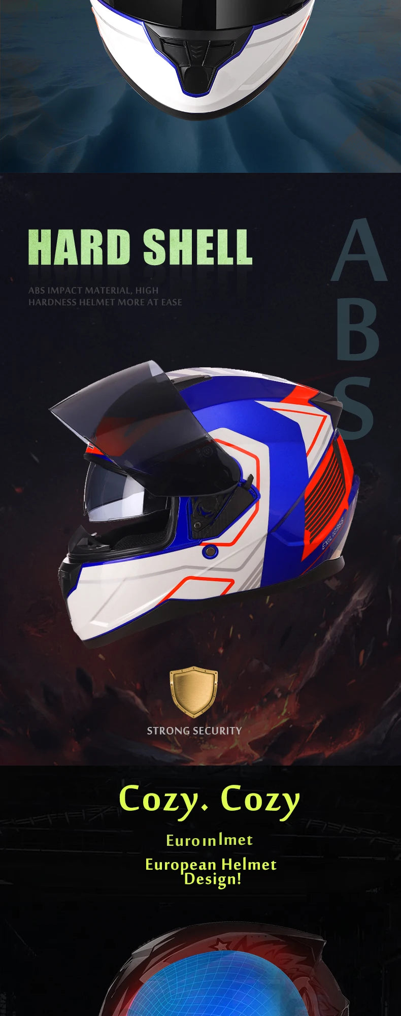 Motorcycle Helmet Full Face Double Lens Capacete Professional Men Women Four Seasons DOT ECE Approved Safety Protective Casco