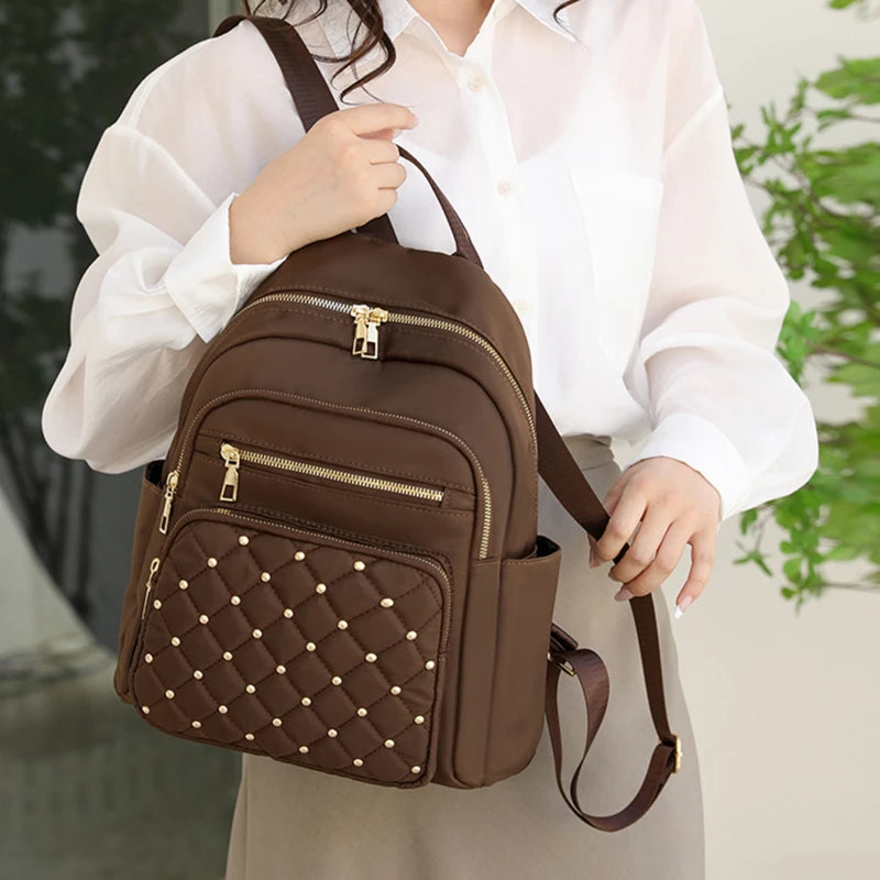 Fashion Bagpack Women High Quality Nylon Backpacks Female Big Travel Back Pack Large School Bags for Teenage Girls Shoulder Bag