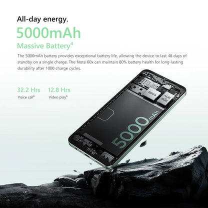 Celular Smartphone Realme Note 60X 4G 3GB Ram 64GB Rom 5000mAh