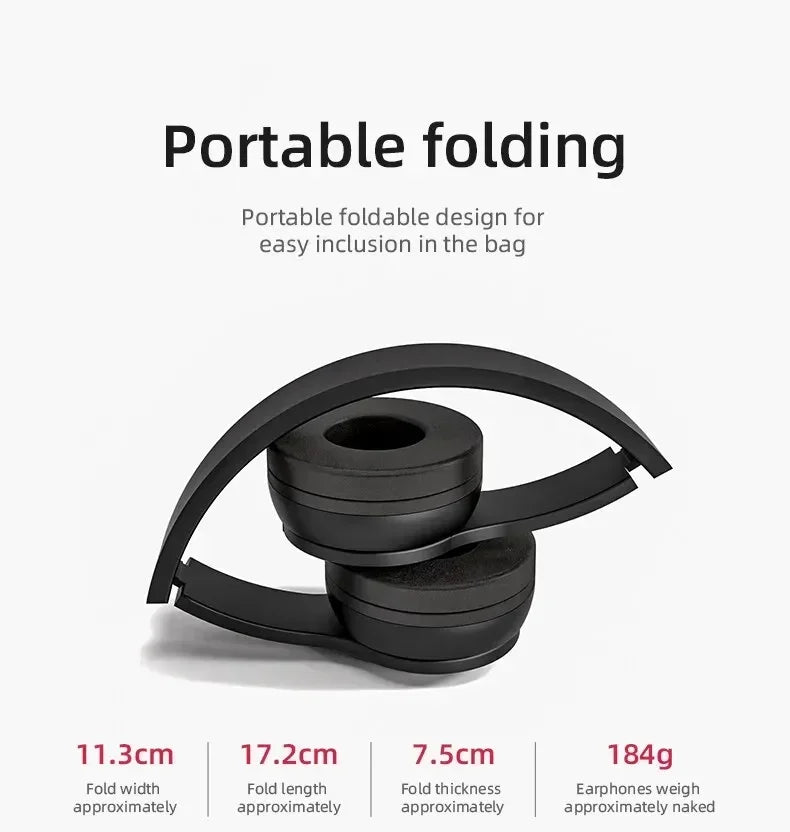 Stereo P47 Headset 5.0 Bluetooth Headset Folding Series Wireless Outdoor SportsHeadset for iPhone Samsung PC Game Accessories