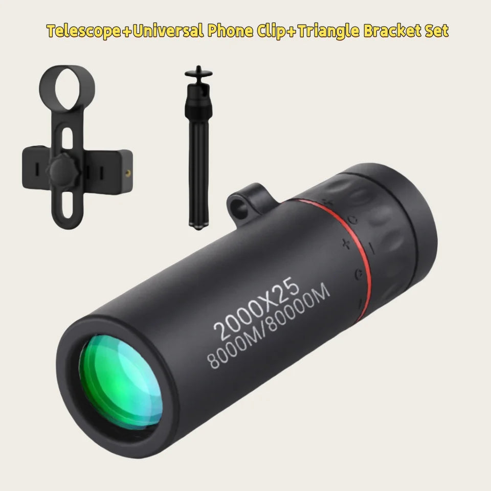 Telescópio Monóculo Portátil, Caça, olhar Aviões e ver coisas a longa Distancia