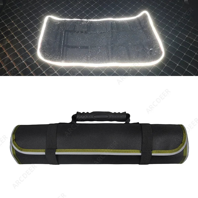 Roll Up Tool Bag Organizer 22 Pouches Compact Portable Tool Storage Bag Waterproof Small Tool Bag for Car Mechanic Electrician