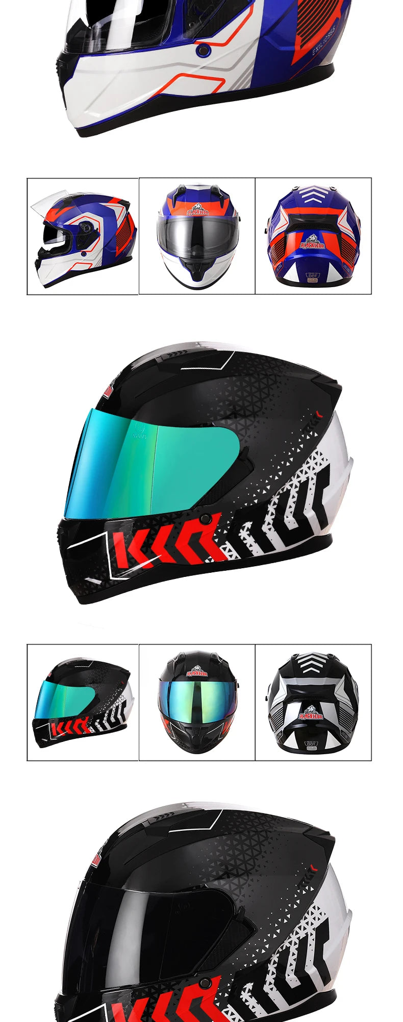 Motorcycle Helmet Full Face Double Lens Capacete Professional Men Women Four Seasons DOT ECE Approved Safety Protective Casco