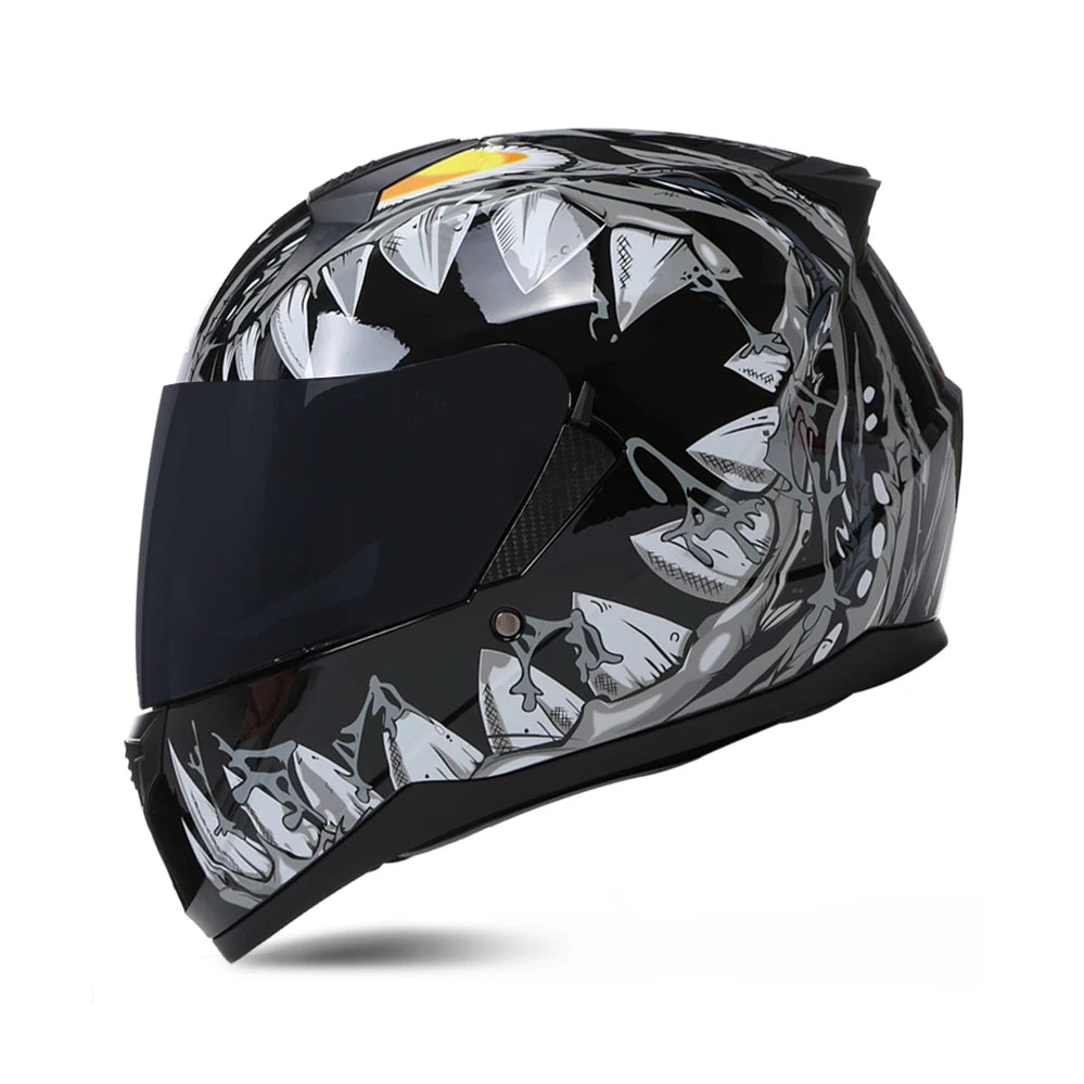 Motorcycle Helmet Full Face Double Lens Capacete Professional Men Women Four Seasons DOT ECE Approved Safety Protective Casco