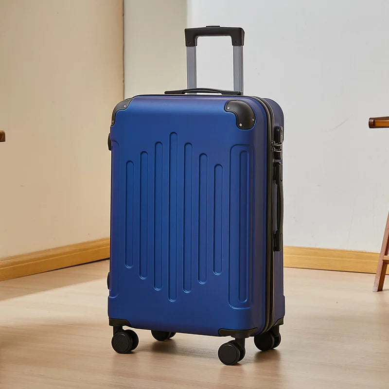 Mala de 20/24 polegadas com Rodas Universais e Cadeado de Combinação, Mala de Viagem de Grande Capacidade