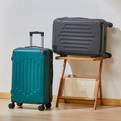 Mala de 20/24 polegadas com Rodas Universais e Cadeado de Combinação, Mala de Viagem de Grande Capacidade