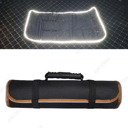 Roll Up Tool Bag Organizer 22 Pouches Compact Portable Tool Storage Bag Waterproof Small Tool Bag for Car Mechanic Electrician