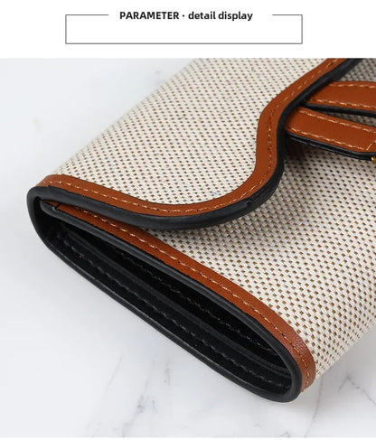 Carteira Feminina Estilo Vintage Novo Modelo Bolsa de Moedas com D-clip Multiuso Grande Capacidade Porta Cartão e Moedas para Comércio Internacional