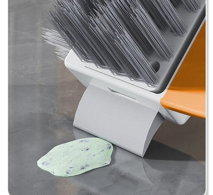 Escova de Limpeza com Cabo Longo Ajustável Escalável Multifuncional para Banheiro, Limpeza de Piso, Raspador de Silicone, Vassoura Mágica, Limpador de Vidros