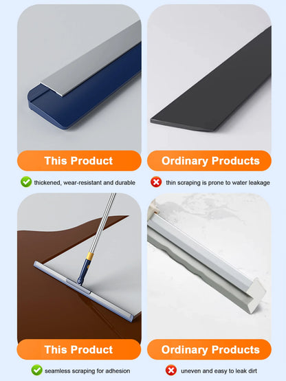 Vassoura Mágica Para Enxugar Água e Passar Pano no Chão Uso Doméstico Duplo Para Varrer Banheiro, Limpar Vidro e Azulejos