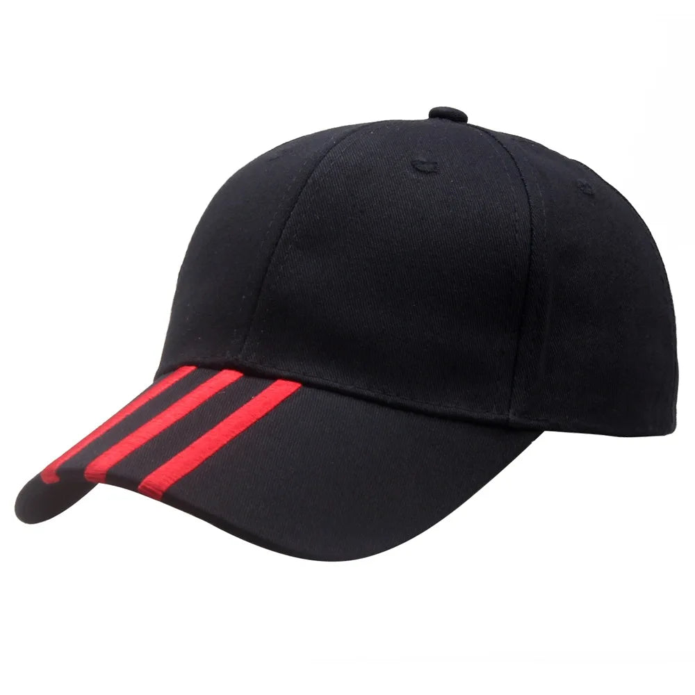 Bonés de Beisebol para Homens e Mulheres, 100% Algodão, Boné de Tênis com Bordado 3D e Ajuste Snapback