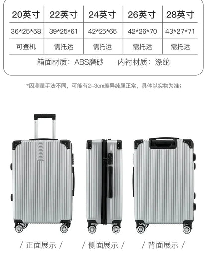 Mala de Rodinhas 20 24 26 28" Maleta de Viagem com Rodas, Cadeado de Combinação, Bagagem de Mão