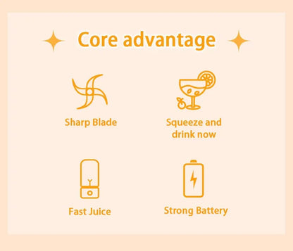 Liquidificador de suco doméstico de 380ml, mini espremedor elétrico USB recarregável, eletrodoméstico para uso doméstico