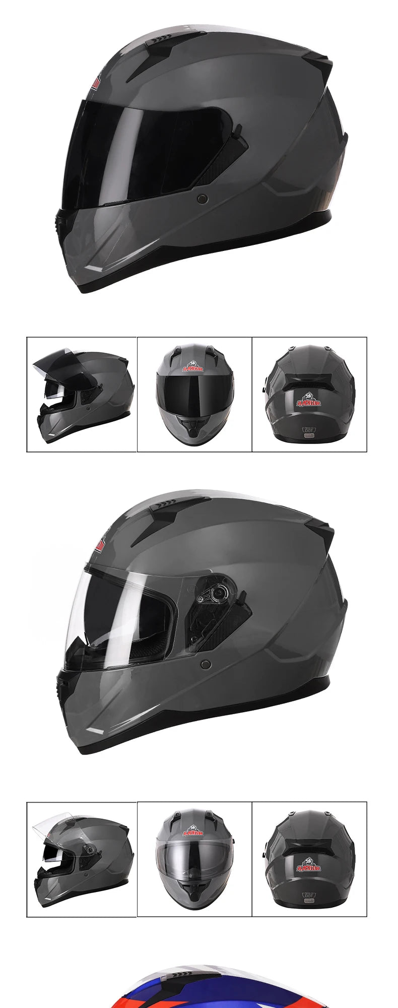 Motorcycle Helmet Full Face Double Lens Capacete Professional Men Women Four Seasons DOT ECE Approved Safety Protective Casco