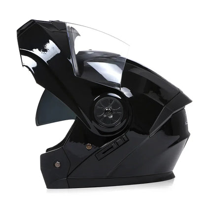 Capacete Modular com Duas Lentes BLD para Motocicleta, Seguro, Rebatível, Capacetes Profissionais de Motocross e Corrida, Capacete Integral para Moto