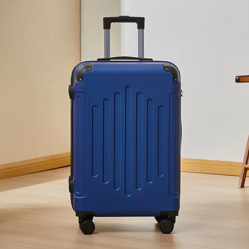 Mala de 20/24 polegadas com Rodas Universais e Cadeado de Combinação, Mala de Viagem de Grande Capacidade