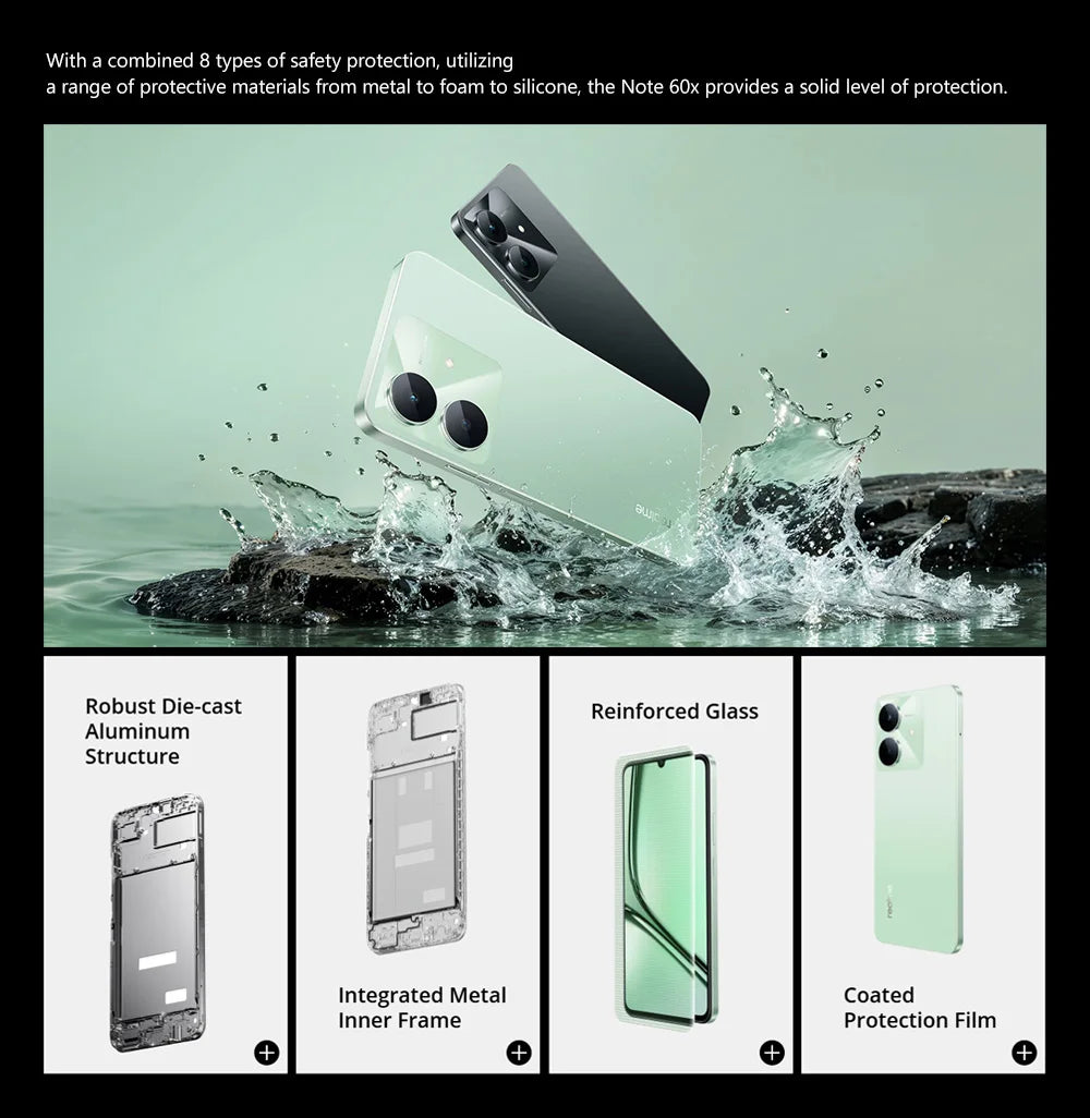 Celular Smartphone Realme Note 60X 4G 3GB Ram 64GB Rom 5000mAh