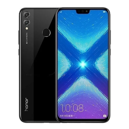 Smartphone HONOR 8X Firmware Global CPU Haisi Qilin 710 Tela de 6,5 polegadas Câmera traseira de 20MP Reconhecimento de impressão digital Telefone usado