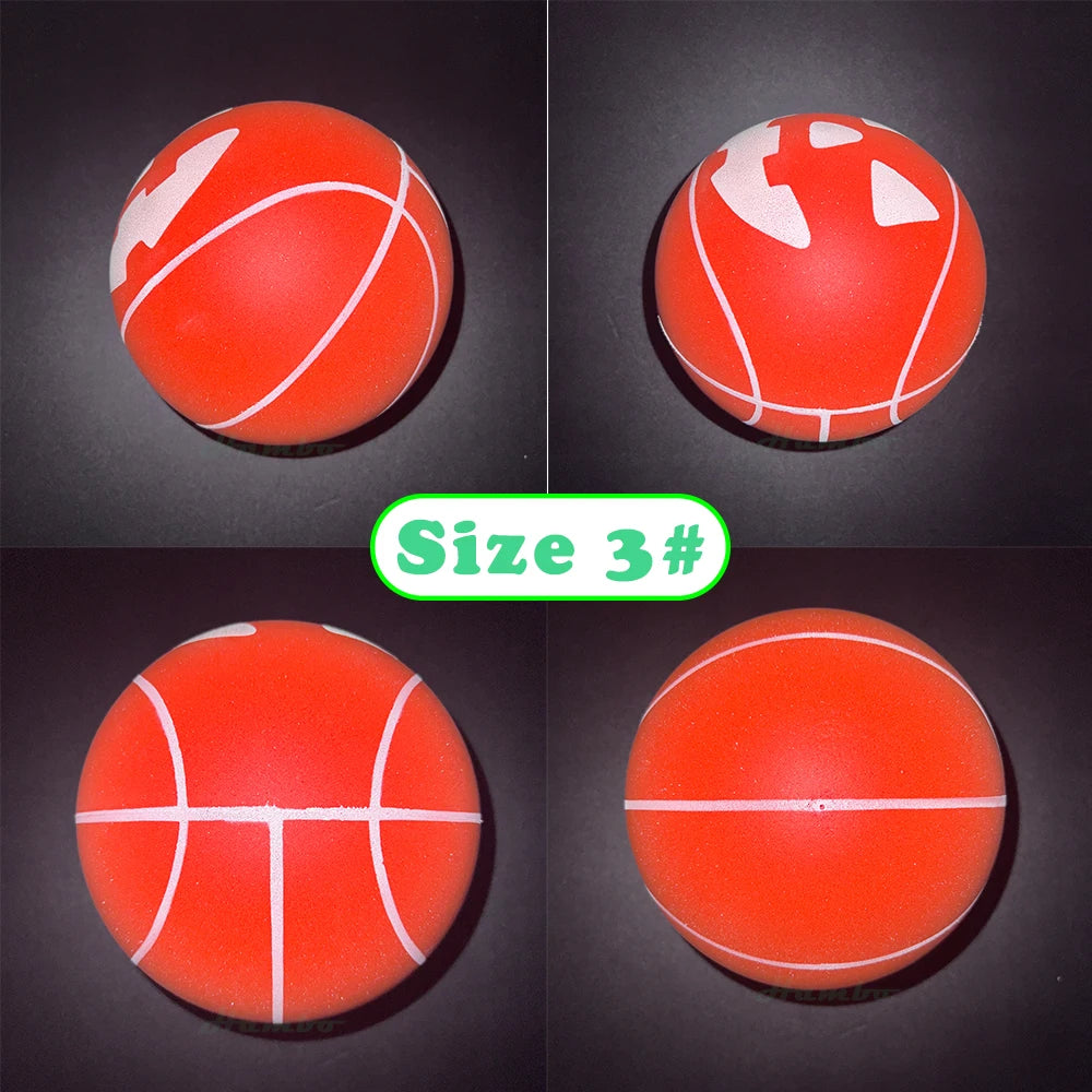 Basquete Silencioso Tamanho 7# (29,5") 6#/5# Bola de Basquete de Espuma Interna Texturizada Sem Ar para Dribles Silenciosos Treinamento Bola Silenciosa Presente