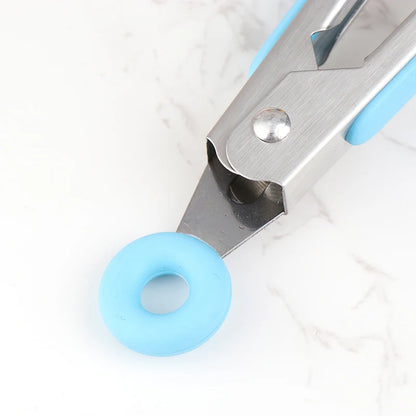 Pegador de Silicone para Churrasco, Cozinha, Salada, Pão, Pegador Antiaderente para Churrasco, Clipes e Grampos de Aço Inoxidável, Ferramentas e Gadgets