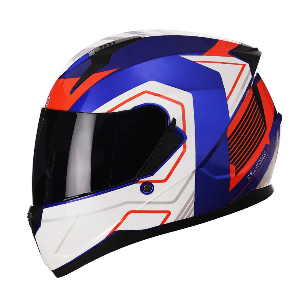 Motorcycle Helmet Full Face Double Lens Capacete Professional Men Women Four Seasons DOT ECE Approved Safety Protective Casco