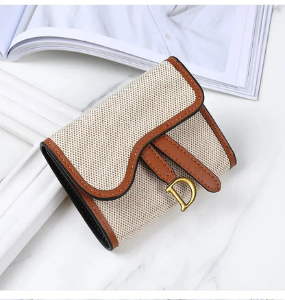 Carteira Feminina Estilo Vintage Novo Modelo Bolsa de Moedas com D-clip Multiuso Grande Capacidade Porta Cartão e Moedas para Comércio Internacional