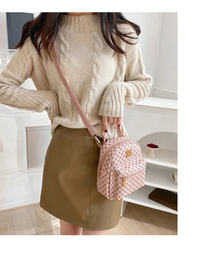 Polka Dot Women Backpack 2025 Fashion PU Leather Large Capacity Bookbag Casual Print Daypack For School College Girls