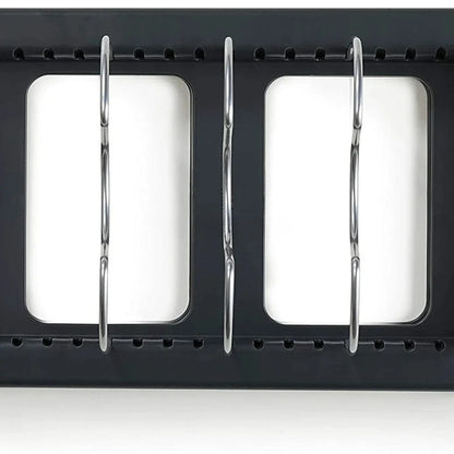 Novo Suporte Telescópico de Panelas 6 Grades, Organizador de Panelas, Suporte para Gabinete que Economiza Espaço para Panelas, Frigideiras e Tampas - Mantenha Sua Cozinha Organizada e Arrumada