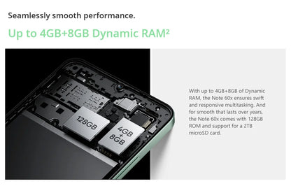 Celular Smartphone Realme Note 60X 4G 3GB Ram 64GB Rom 5000mAh