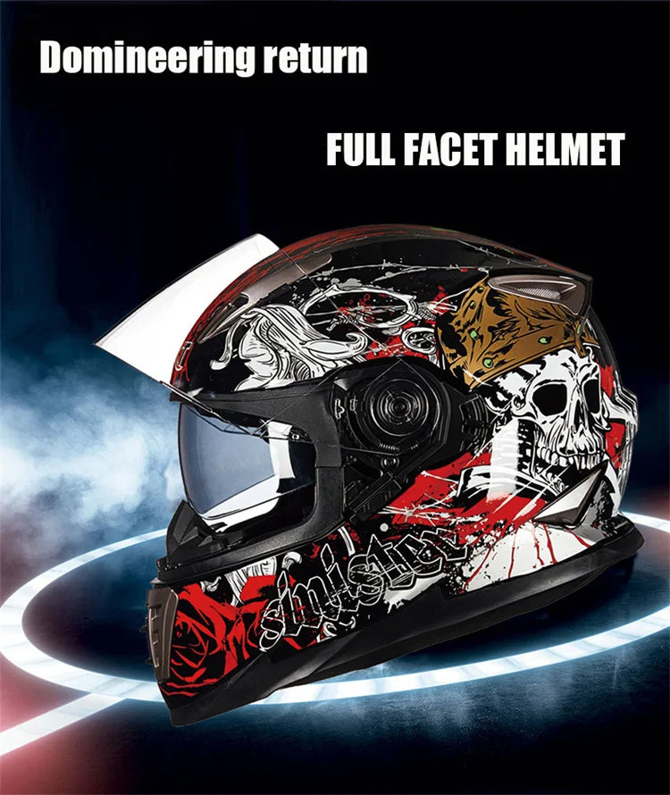 Full Face Motorcycle Helmets Latest Downhill Racing Motorbike Riding Casco Capacete De Moto DOT Approved For Men Women Kask