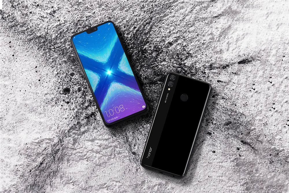 Smartphone HONOR 8X Firmware Global CPU Haisi Qilin 710 Tela de 6,5 polegadas Câmera traseira de 20MP Reconhecimento de impressão digital Telefone usado