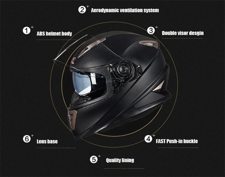 Full Face Motorcycle Helmets Latest Downhill Racing Motorbike Riding Casco Capacete De Moto DOT Approved For Men Women Kask
