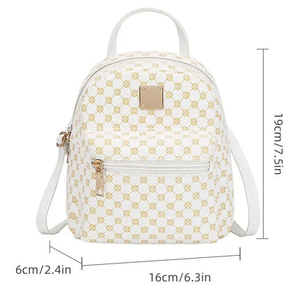 Classic floral material backpack for women, fashionable student backpack for women, daily shopping bag for women
